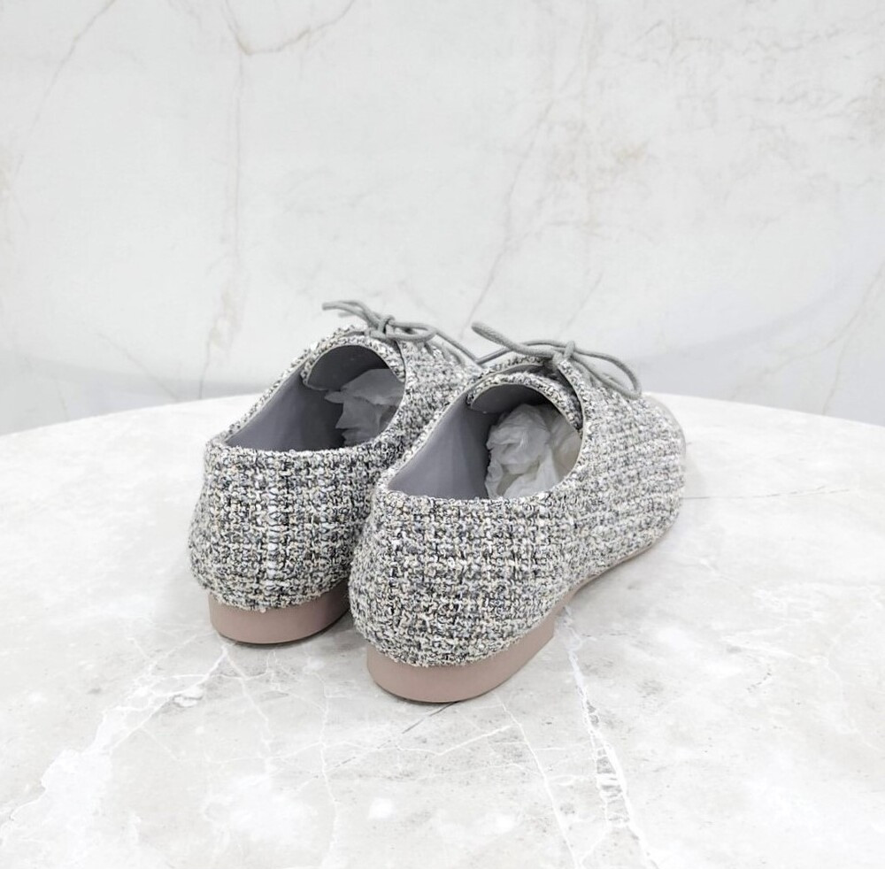 [럭스유] (새상품) 36 / 샤넬 CC로고 트위드 레이스업 로퍼