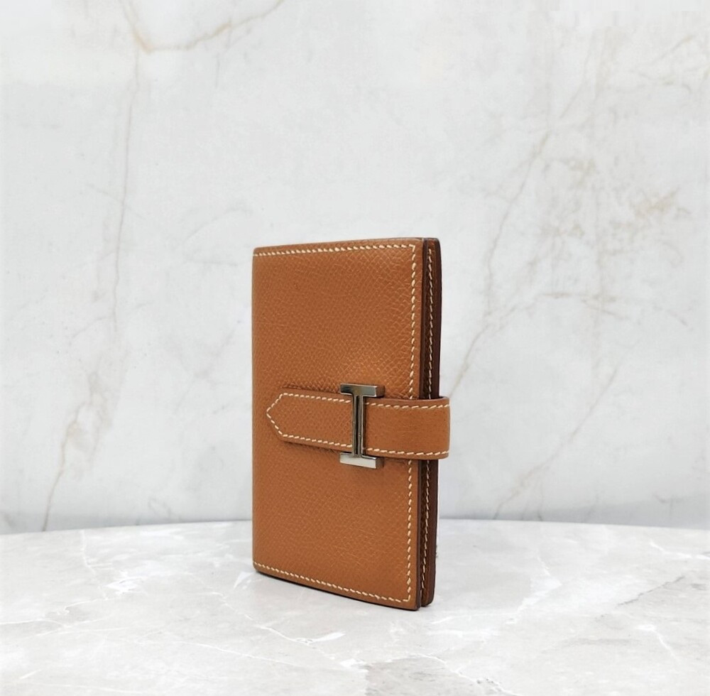 [럭스유] 에르메스 베안 미니 지갑 앱송 팔라듐 골드 Y각인 H039796CK37