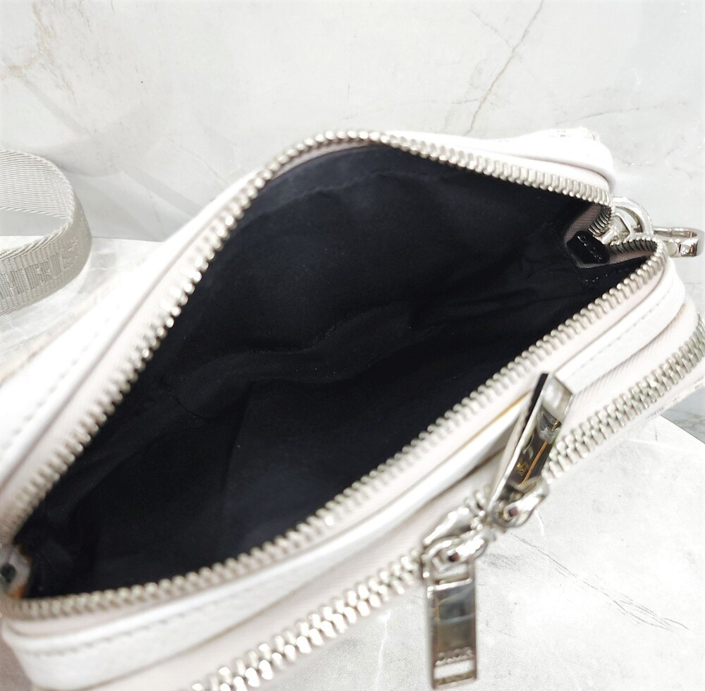 [럭스유] 디올 화이트 자카드 스트랩 지퍼 파우치 크로스백 20BBC119YSE