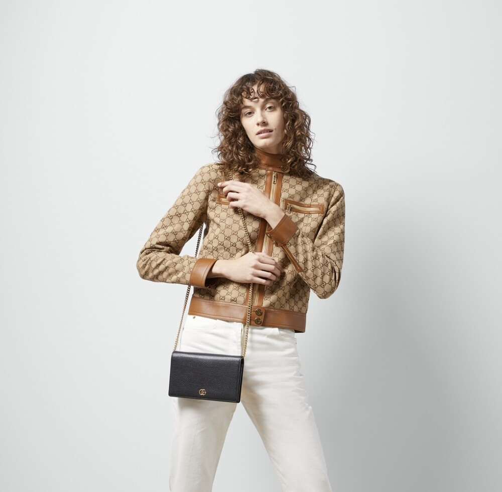 [럭스유] 구찌 GG 마몽 미니 레더 체인백