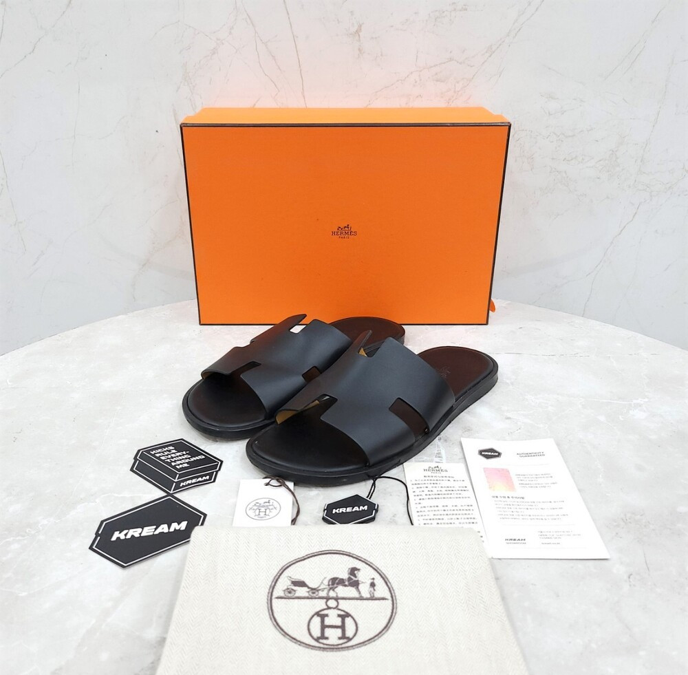 [럭스유] 40 / 에르메스 블랙 이즈미르 샌들 슬리퍼