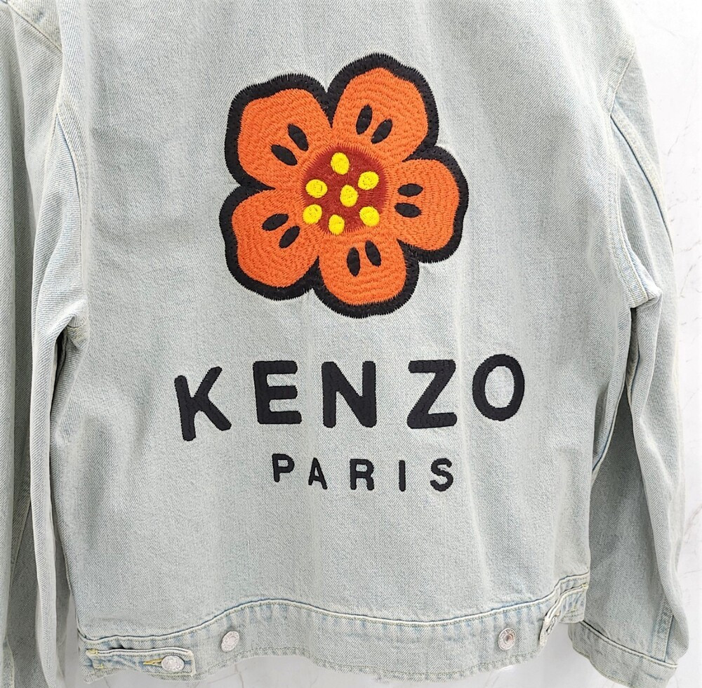 [럭스유] (새상품) XS / 겐조 X 니고 한정판 플라워 자수 데님 트러커 자켓