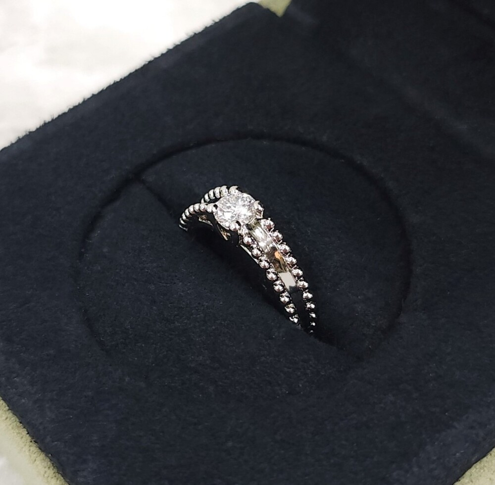 [럭스유] 반클리프 에스텔 솔리테어 다이아 플래티넘 반지 국내9호