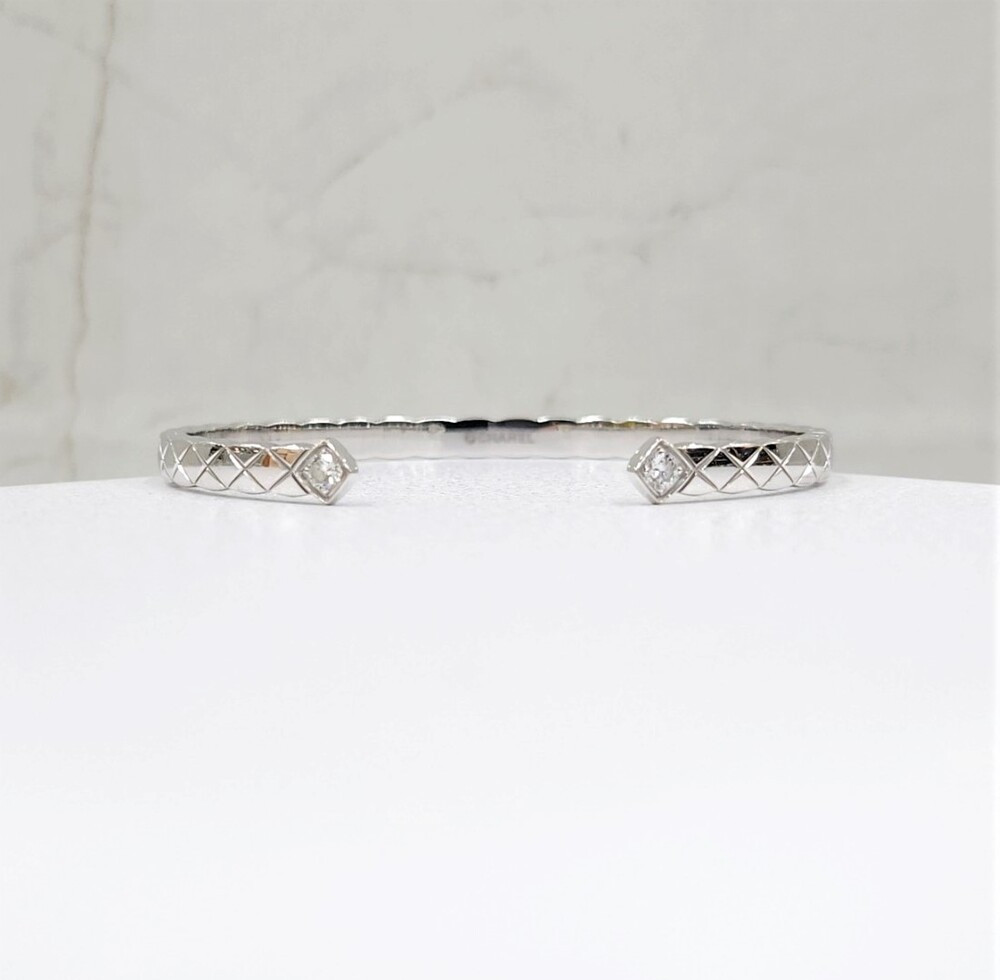 [럭스유] 샤넬 다이아 브레이슬릿 18K 화이트골드 XS