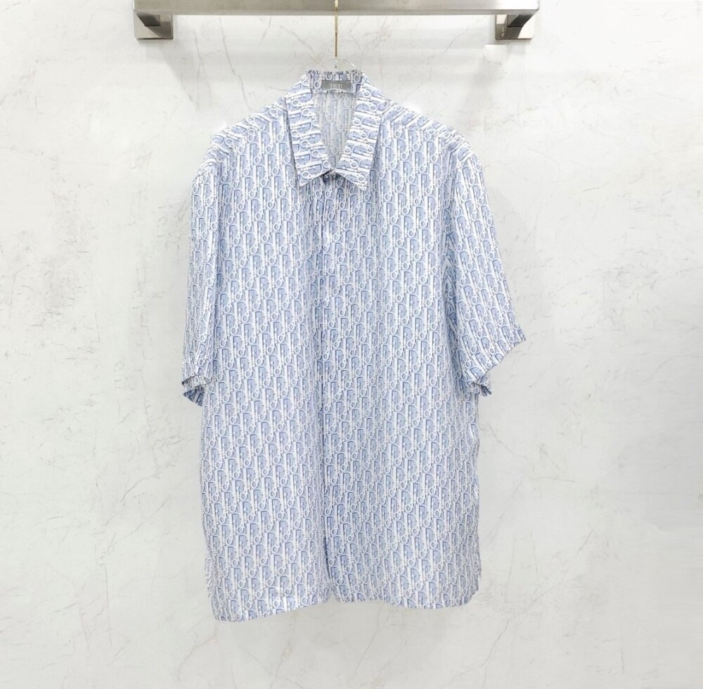 [럭스유] 42 / 디올 오블리크 실크 셔츠 블루 193C545A5872