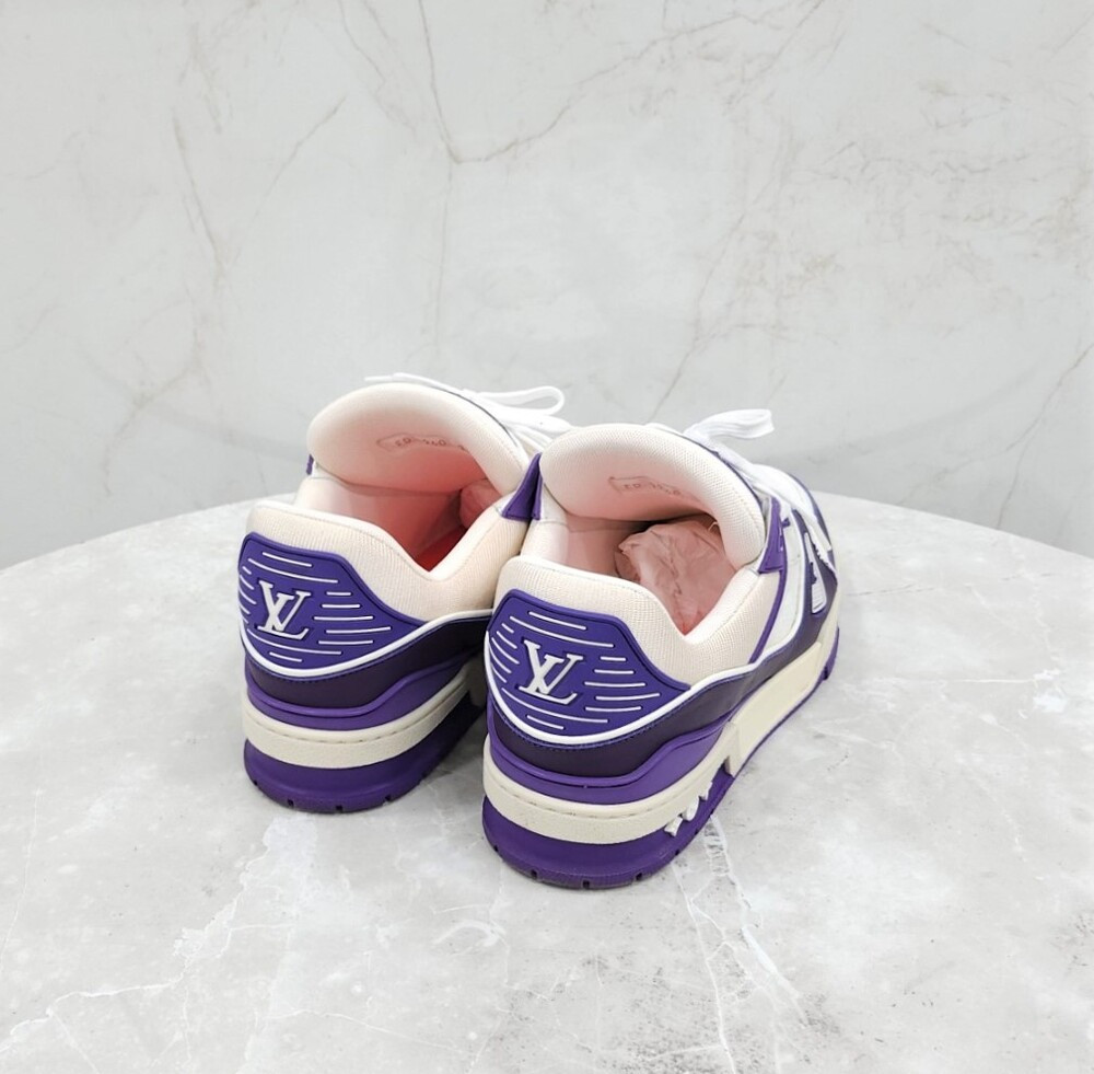 [럭스유] 7.5 / 루이비통 LV 퍼플 모노그램 트레이너 스니커즈