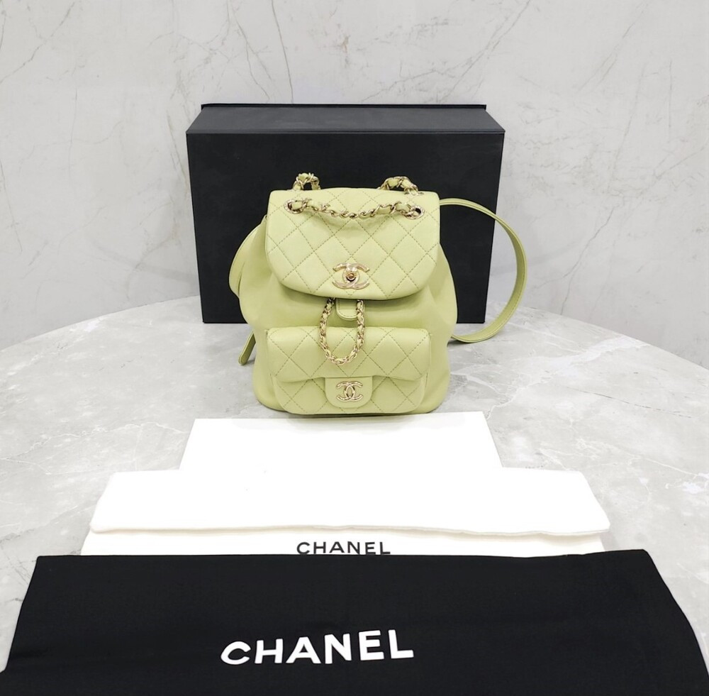 [럭스유] 샤넬 그린 듀마 원포켓 백팩 신형내장칩 AS2908