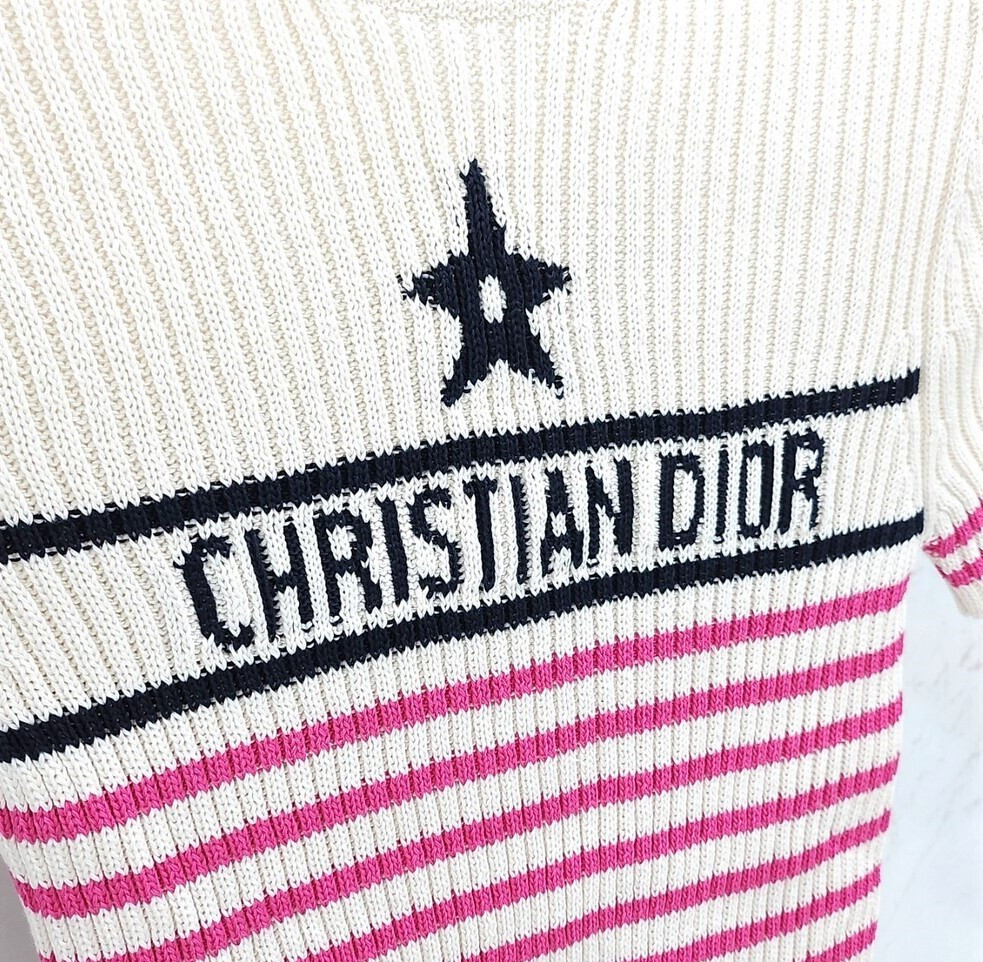 [럭스유] 36 / 디올 리비에라 스트라이프 반소매 니트