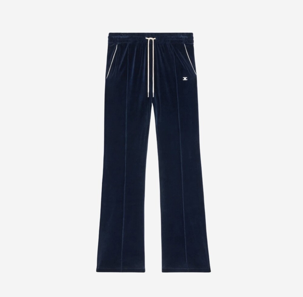 [럭스유] XS / 셀린느 벨벳 저지 트리옹프 플레이 트랙 팬츠 2Z020679I