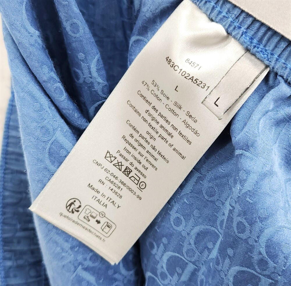 [럭스유] L / 디올 오블리크 실크 자카드 쇼츠 483C102A5231