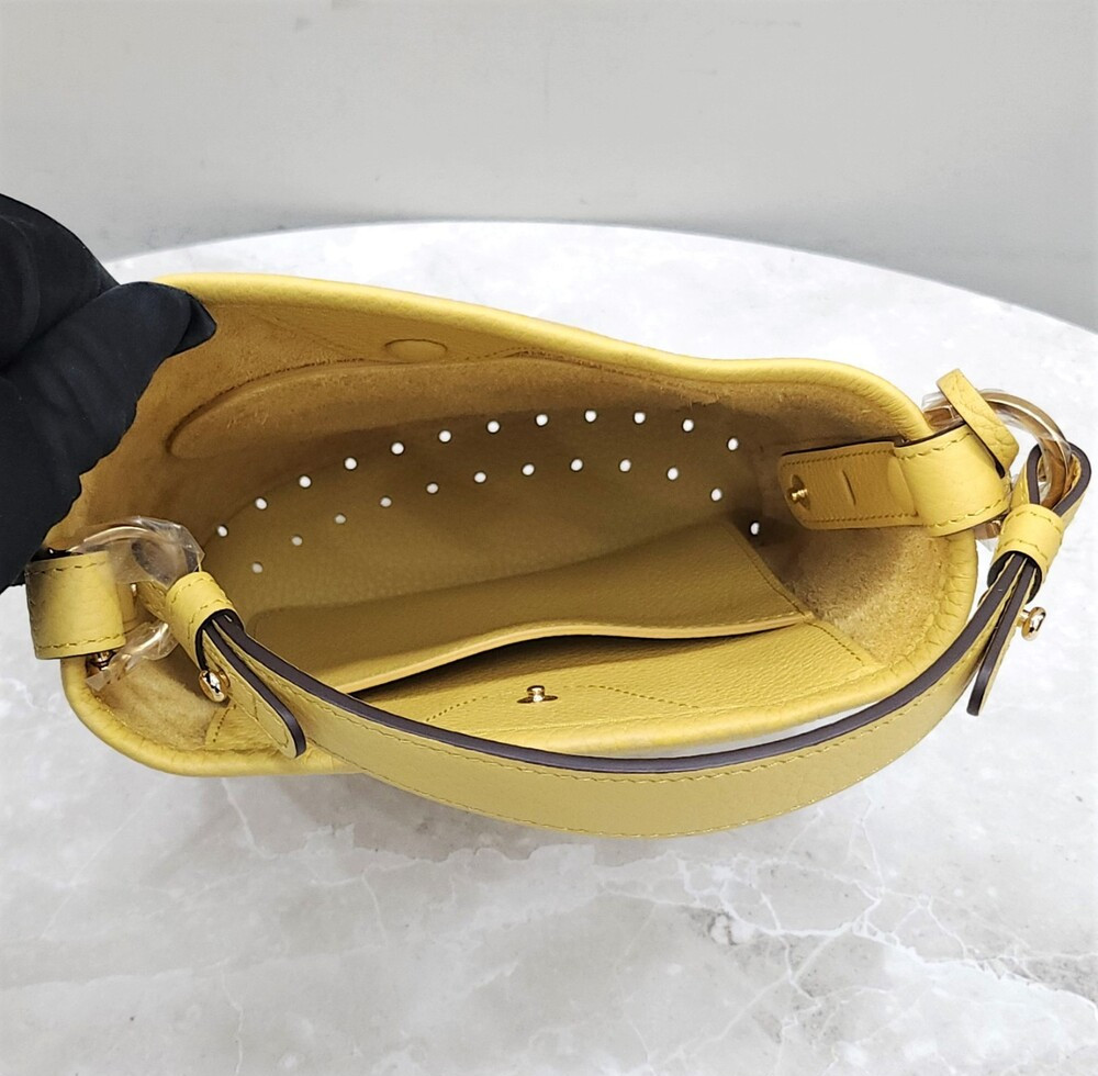 [럭스유] 델보 핀 미니 버킷백 옐로우