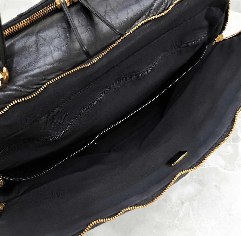 [럭스유] 샤넬 탑핸들 더블 지퍼 볼링백 카프스킨 신형내장칩