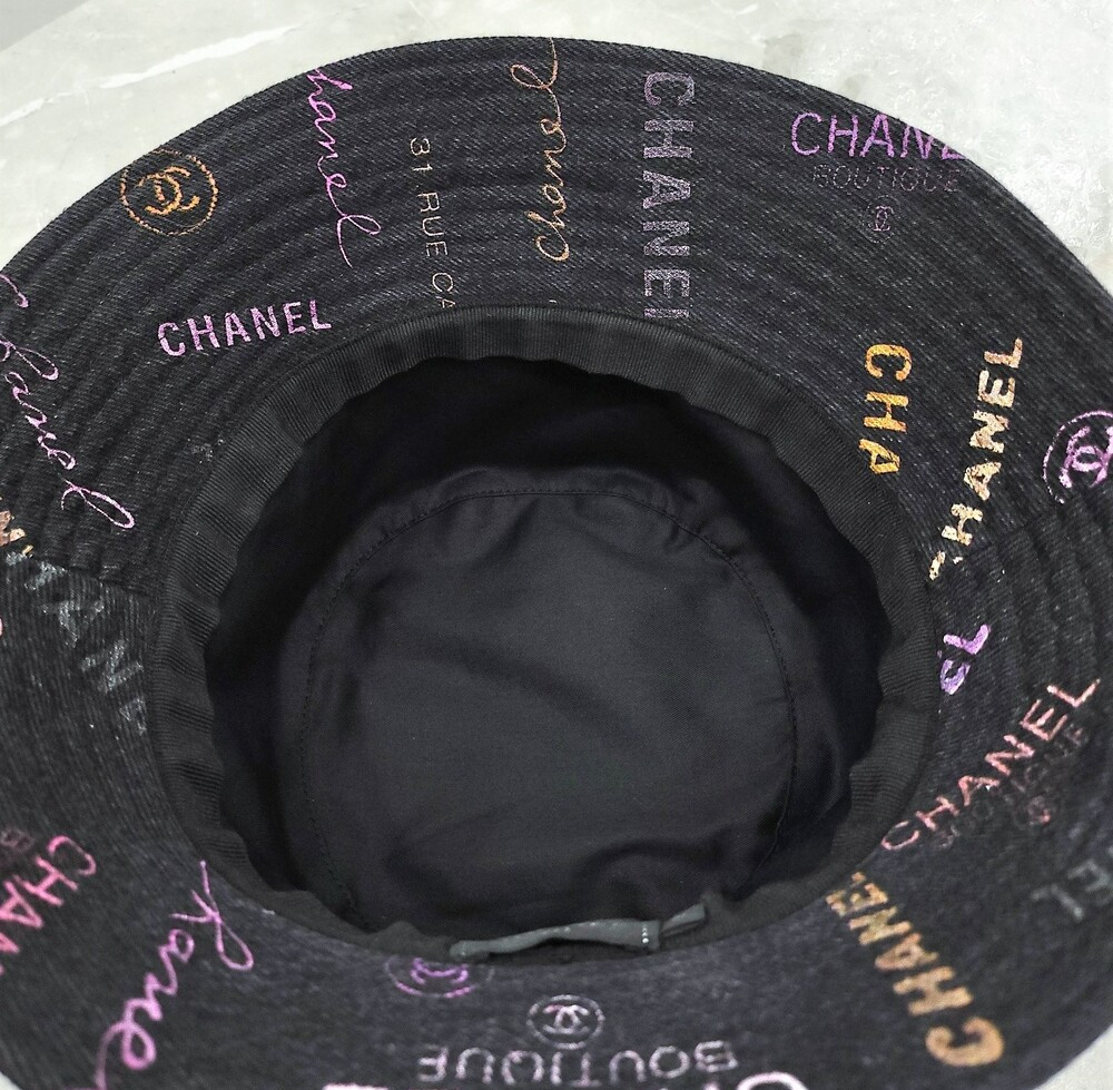 [럭스유] 샤넬 CC 멀티로고 데님 버킷햇 S