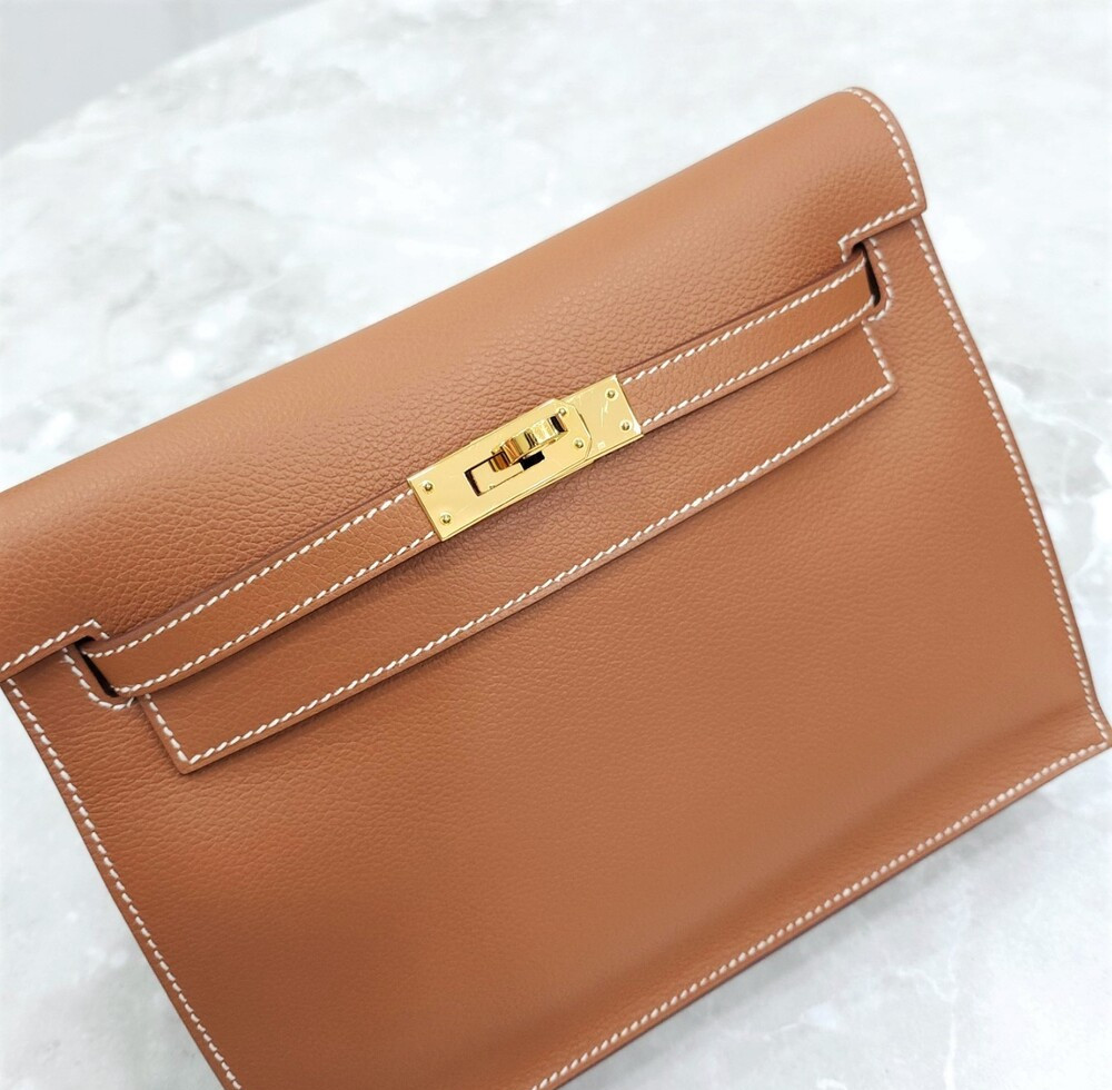 [럭스유] 에르메스 켈리 단스 카멜 골드 B각인