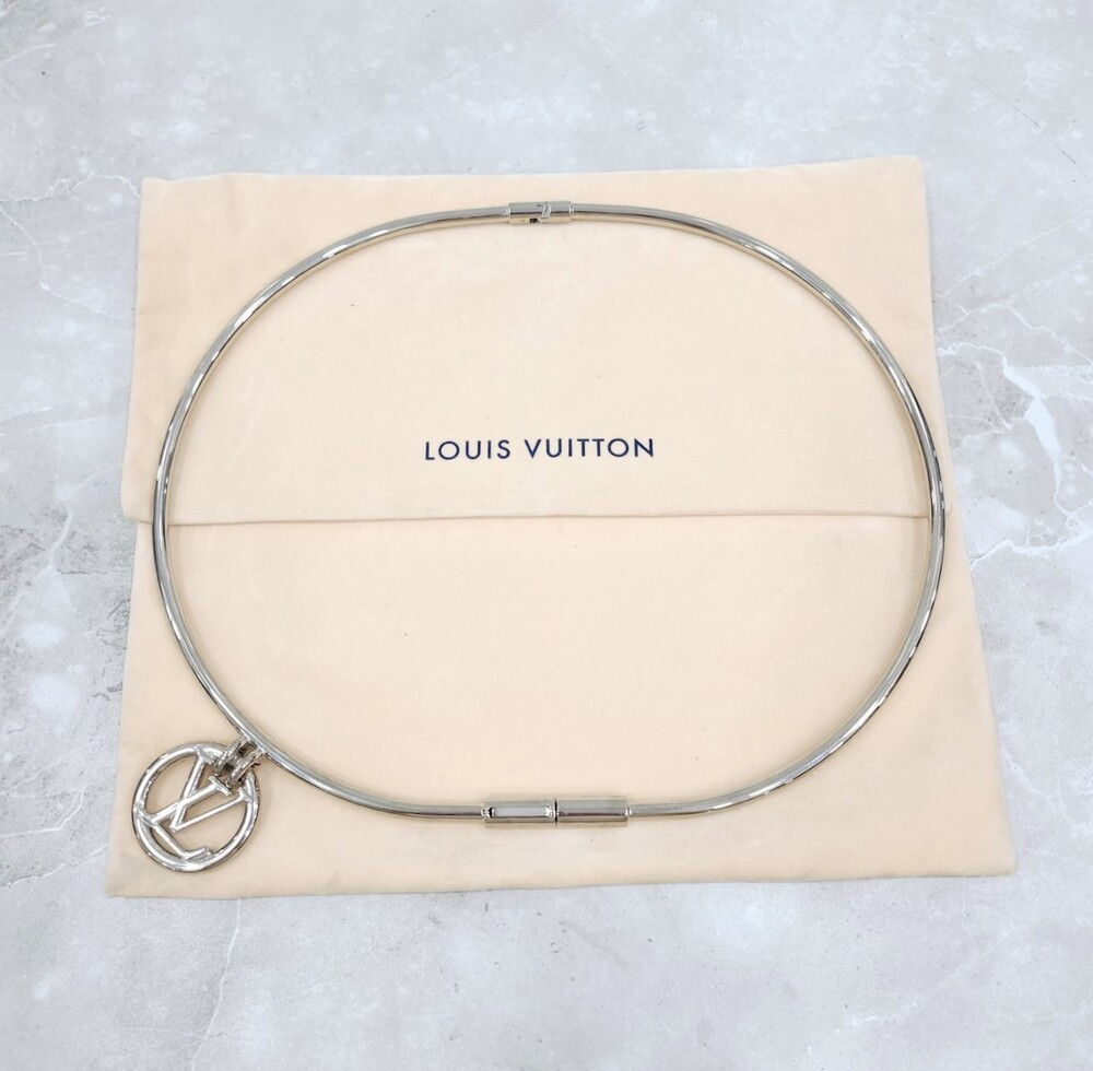 [럭스유] (새상품) M / 루이비통 한정판 실버 서클 참 링 벨트