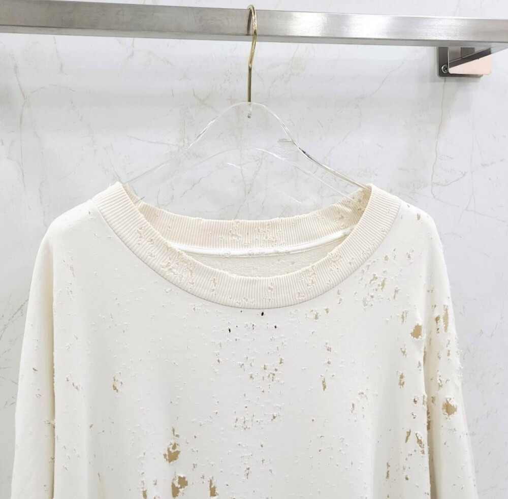 [럭스유] S / 메종마르지엘라 MM6 디스트레스 오버사이즈 스웨트 티셔츠