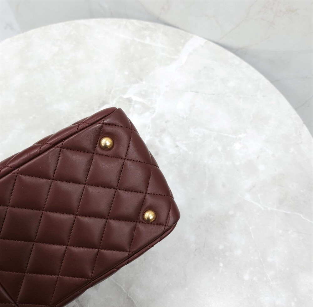 [럭스유] 샤넬 버건디 CC 로고 체인 숄더백 21번대 A91058