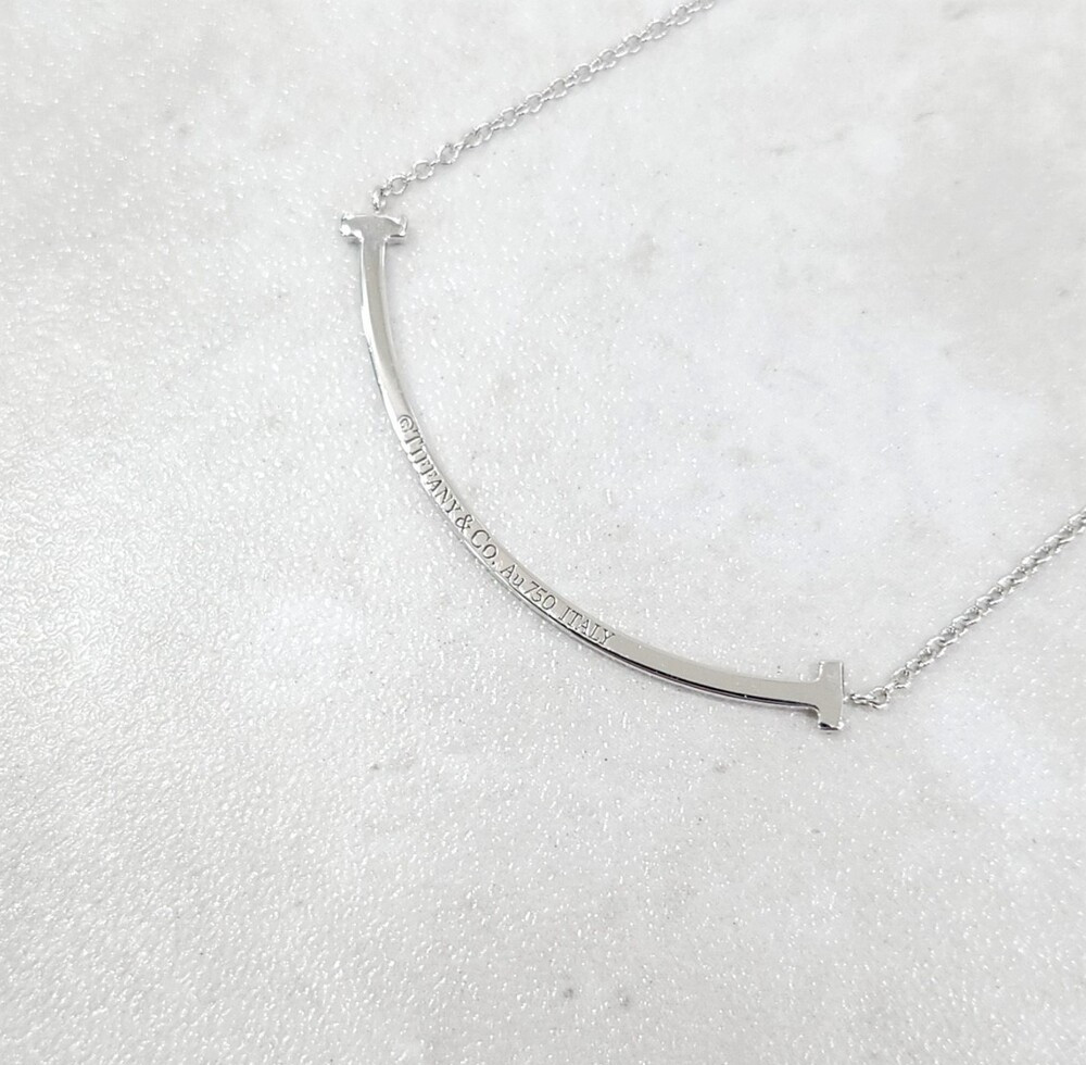 [럭스유] 티파니앤코 다이아 스마일 화이트골드 목걸이 스몰 63104949