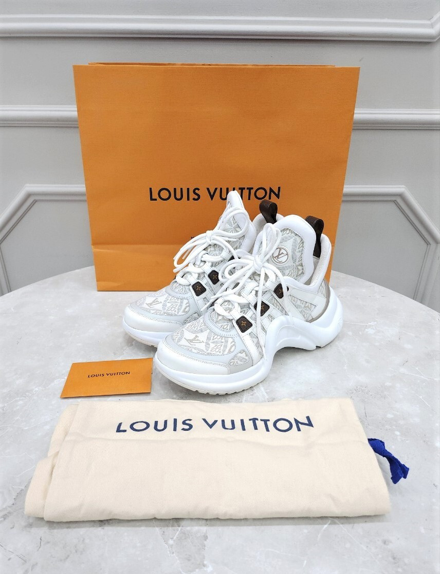 [럭스유] 38.5 / 루이비통 LV 자카드 아치라이트 스니커즈