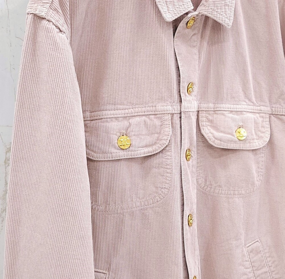 [럭스유] (새상품)  XS / 셀린느 코듀로이 카 코트 자켓 RV0U9921V