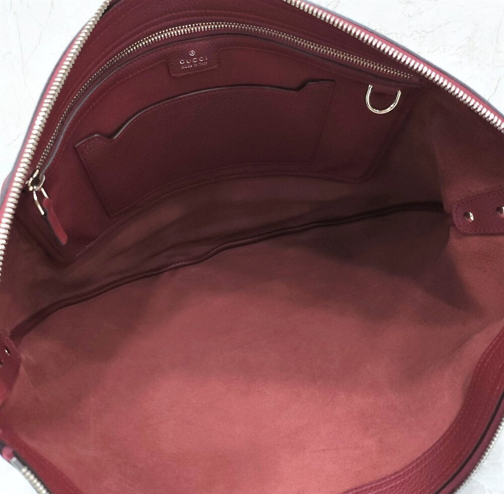 [럭스유] (새상품) 구찌 B 라지 레더 숄더백 로쏘 앙코라 레드 801041