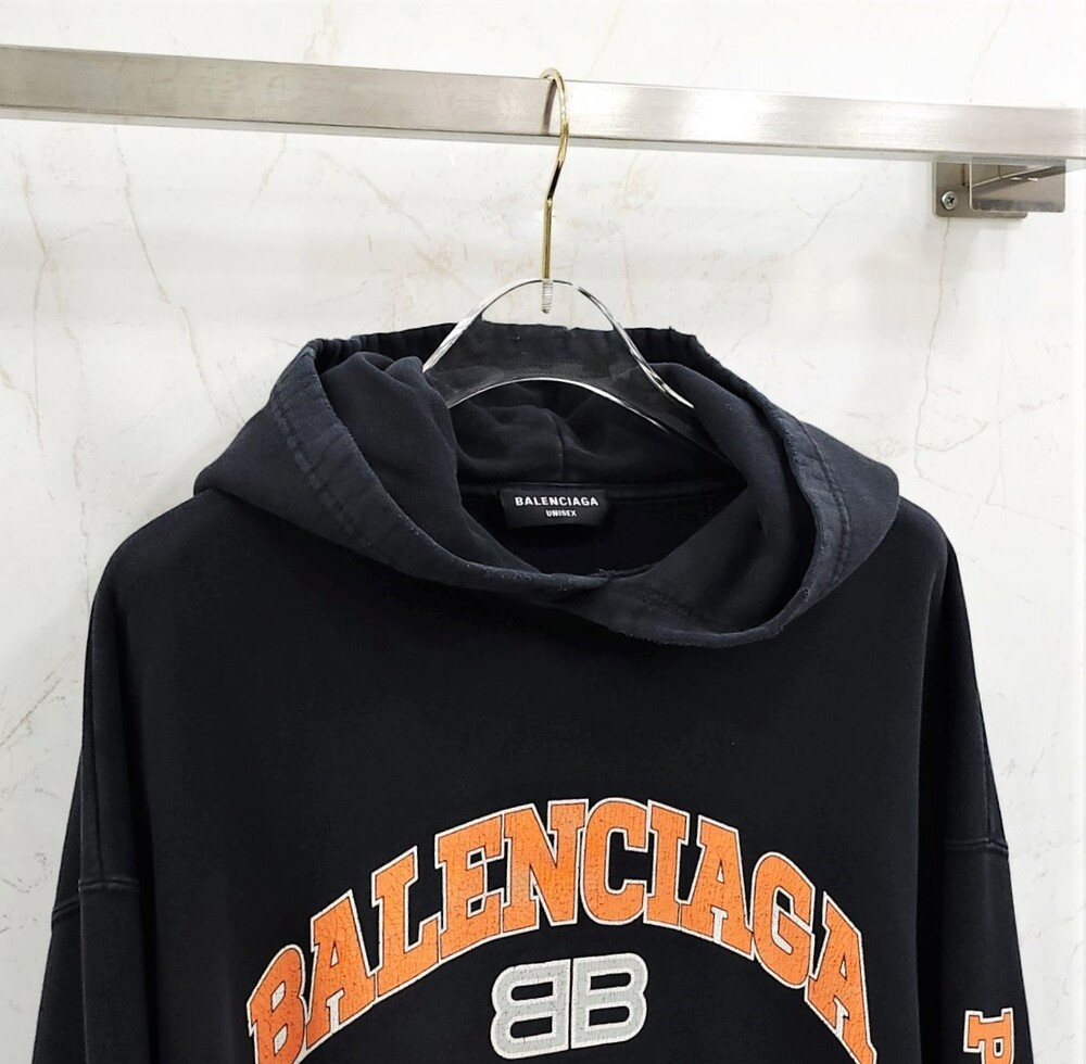 [럭스유] S / 발렌시아가 빈티지 메종 BB로고 오버 후드티