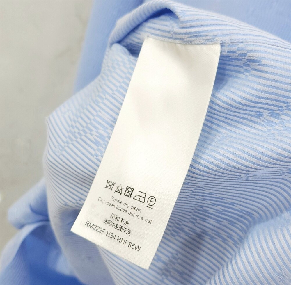 [럭스유] (새상품) 41 / 루이비통 LV 블루 모노그램 스트라이프 셔츠