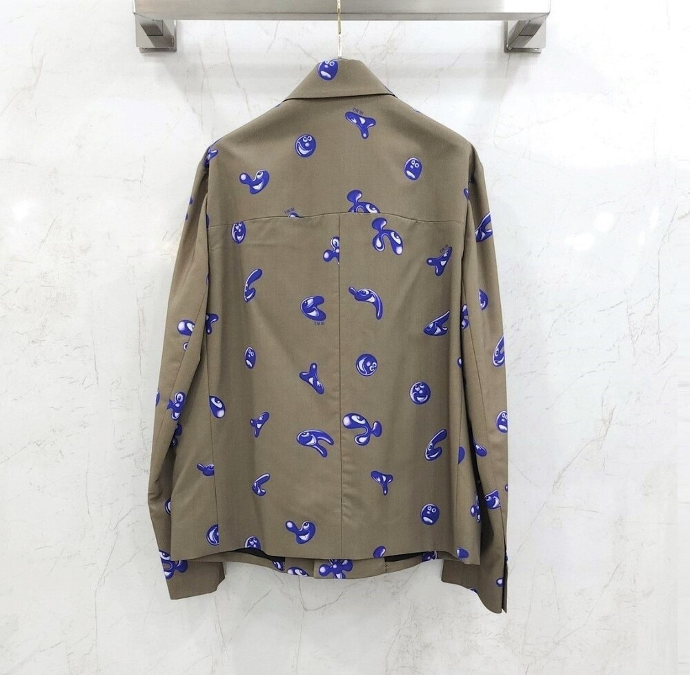 [럭스유] 50 / 디올 X 케니샤프 패턴 울 집업 자켓