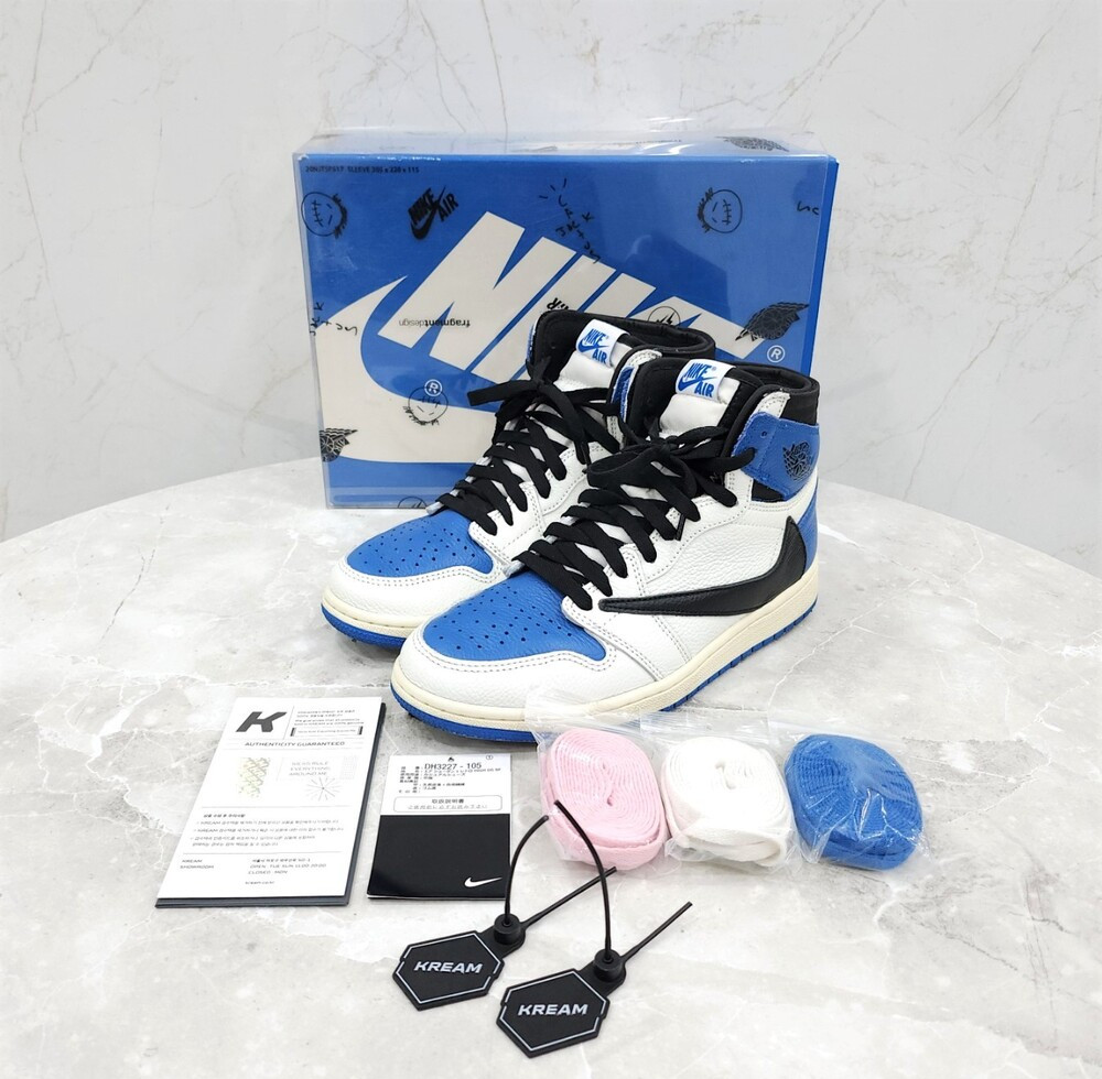 [럭스유] 250 / 나이키 X 스캇 프라그먼트 조던1 하이 스니커즈