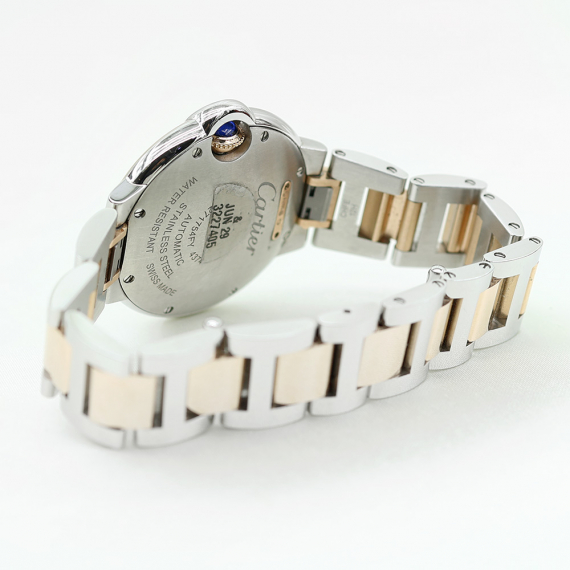 Cartier(까르띠에) W2BB0032 18K 핑크 골드 스틸 콤비 33MM 발롱블루 여성 시계