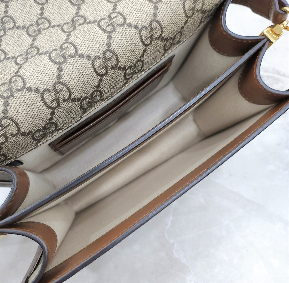 [럭스유] 구찌 GG 수프림 캔버스 인터로킹 숄더백 671620