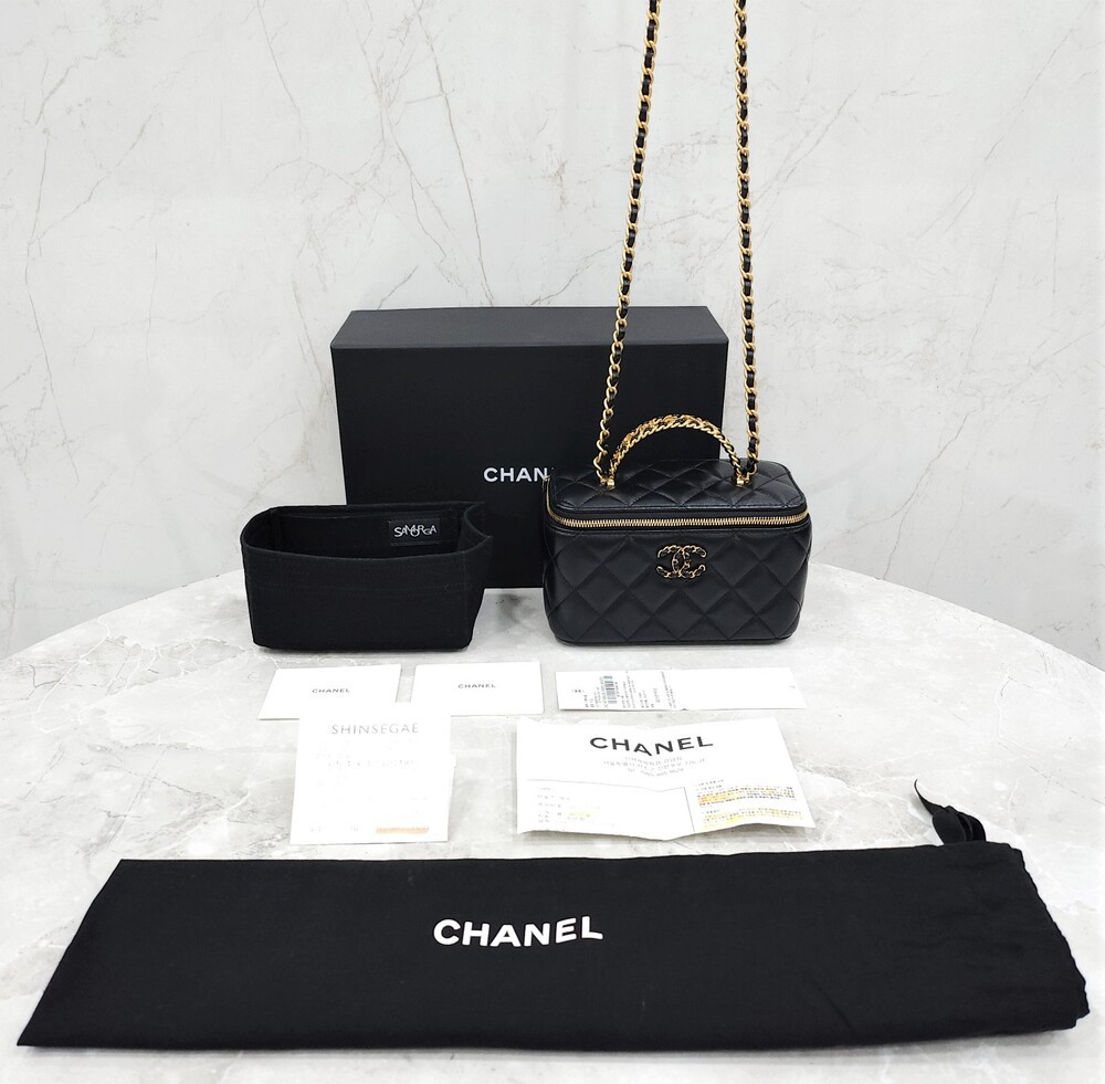 [럭스유] 샤넬 24C 탑핸들 베니티 체인 토트 숄더백 AP3663