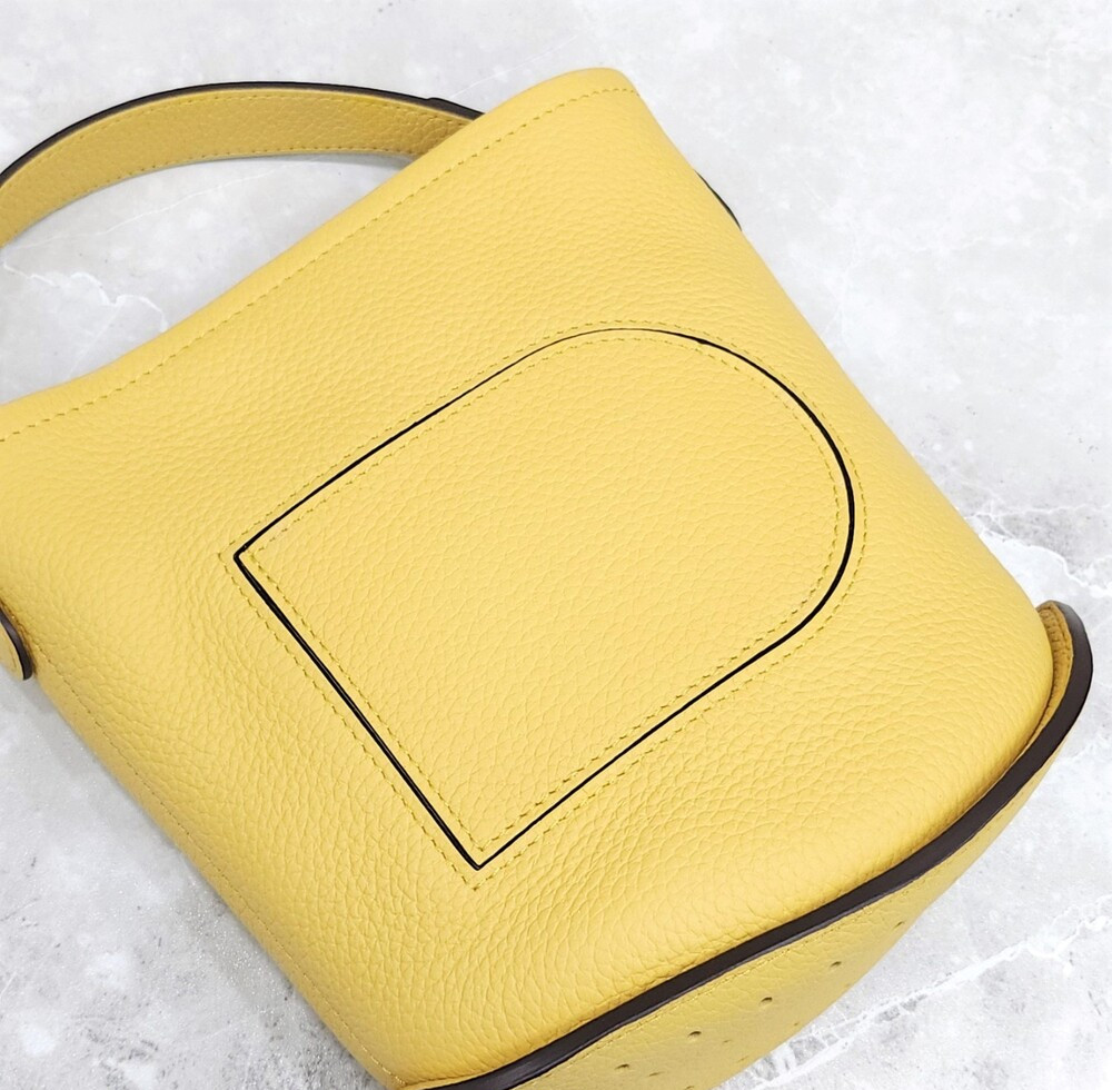 [럭스유] 델보 핀 미니 버킷백 옐로우