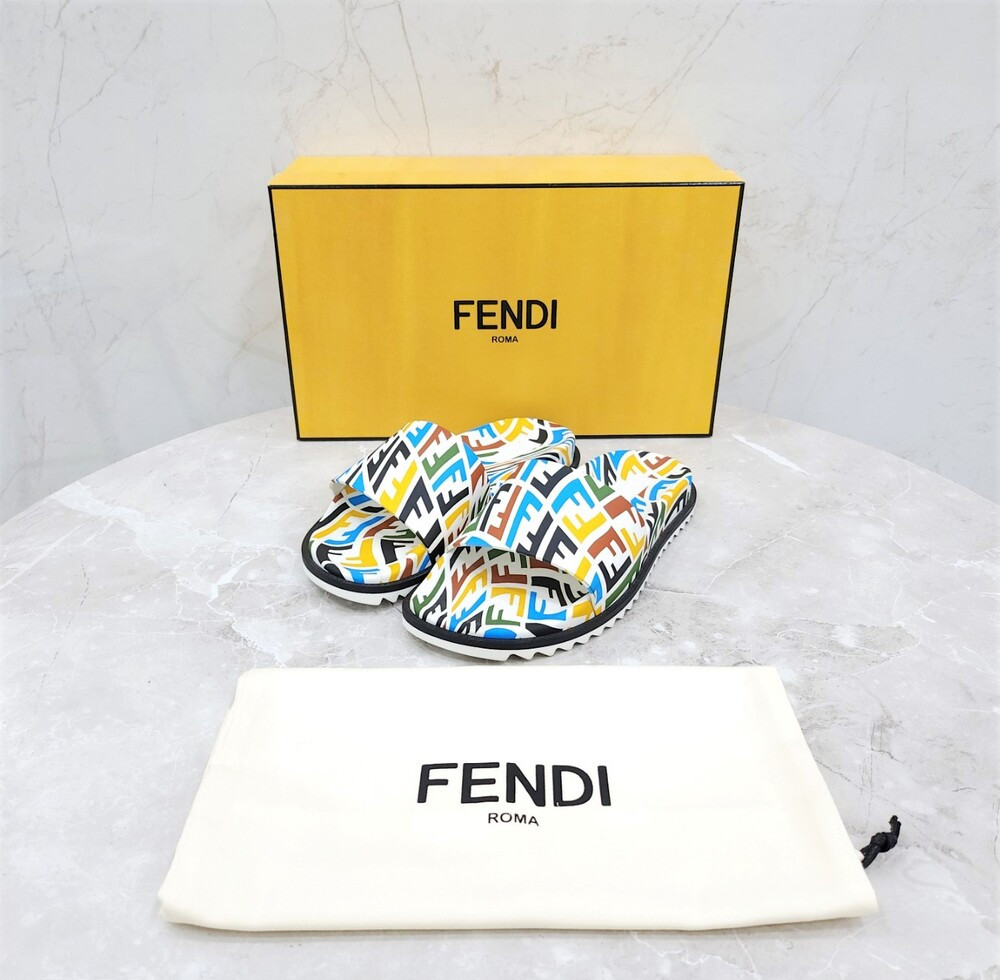 [럭스유] 6 / 펜디 FF 로고 프린팅 슬리퍼 7X1433