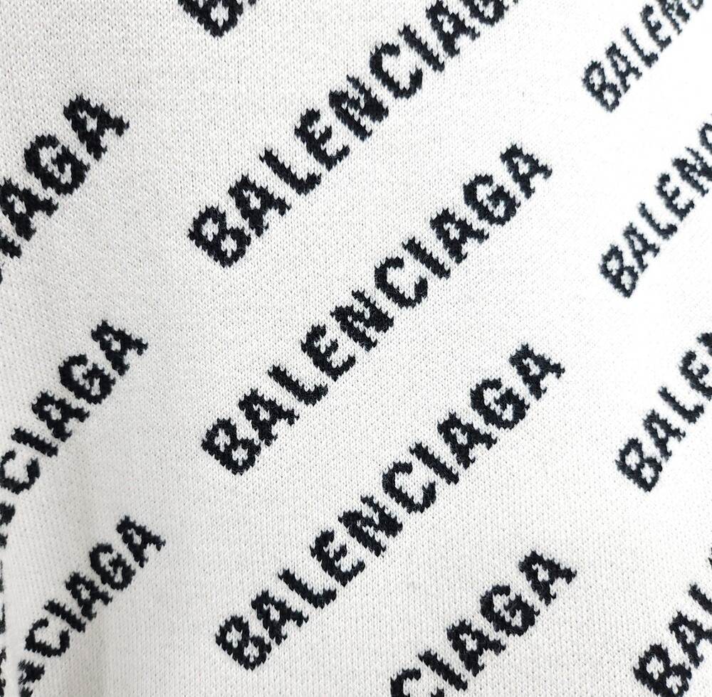 [럭스유] XL / 발렌시아가 멀티로고 울 라운드 니트 702952