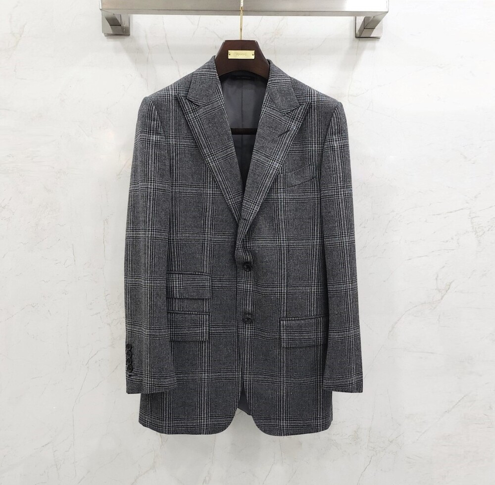[럭스유] 46 / 톰포드 그레이 체크 수트 세트