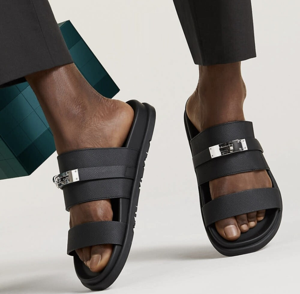 [럭스유] 44 / 에르메스 블랙 켈리 잭슨 샌들 슬리퍼