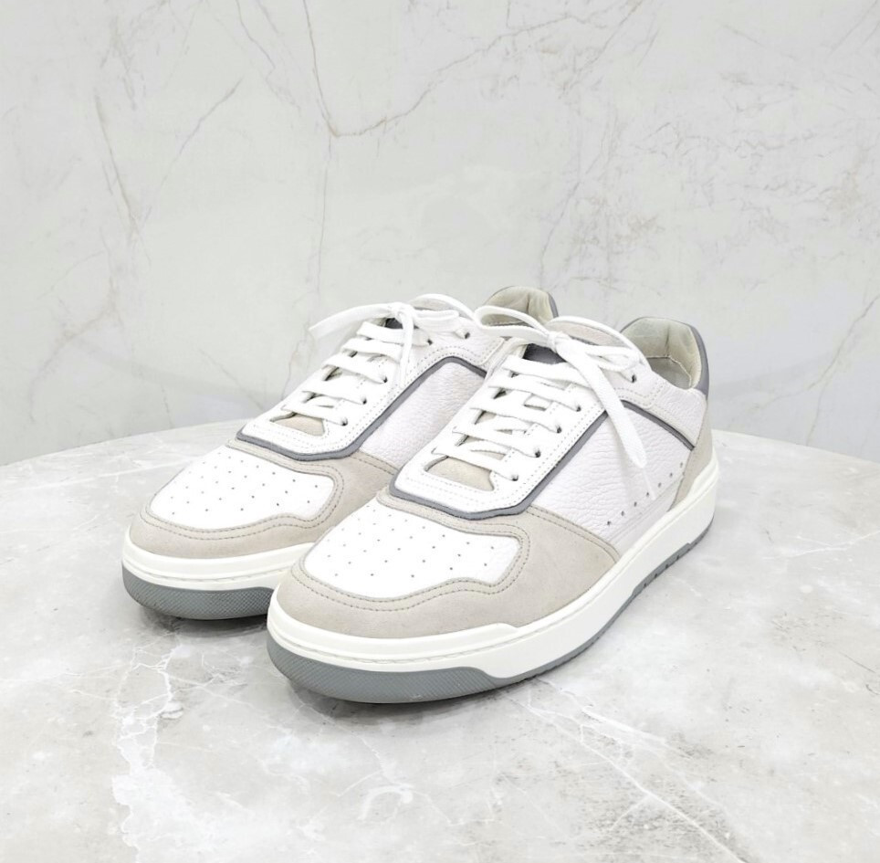 [럭스유] 44 / 브루넬로 쿠치넬리 레더 스웨이드 스니커즈 MZUASBZ301