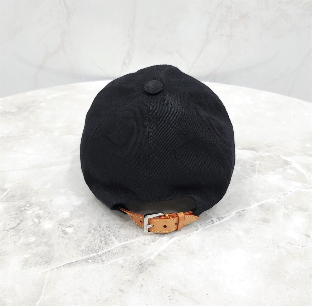 [럭스유] 루이비통 블랙 모노그램 데님 볼캡 60