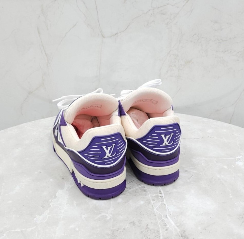 [럭스유] 7.5 / 루이비통 LV 퍼플 모노그램 트레이너 스니커즈