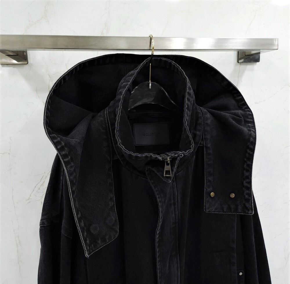 [럭스유] 50 / 송지오 컬렉션 하이넥 3D 데님 트러커 자켓