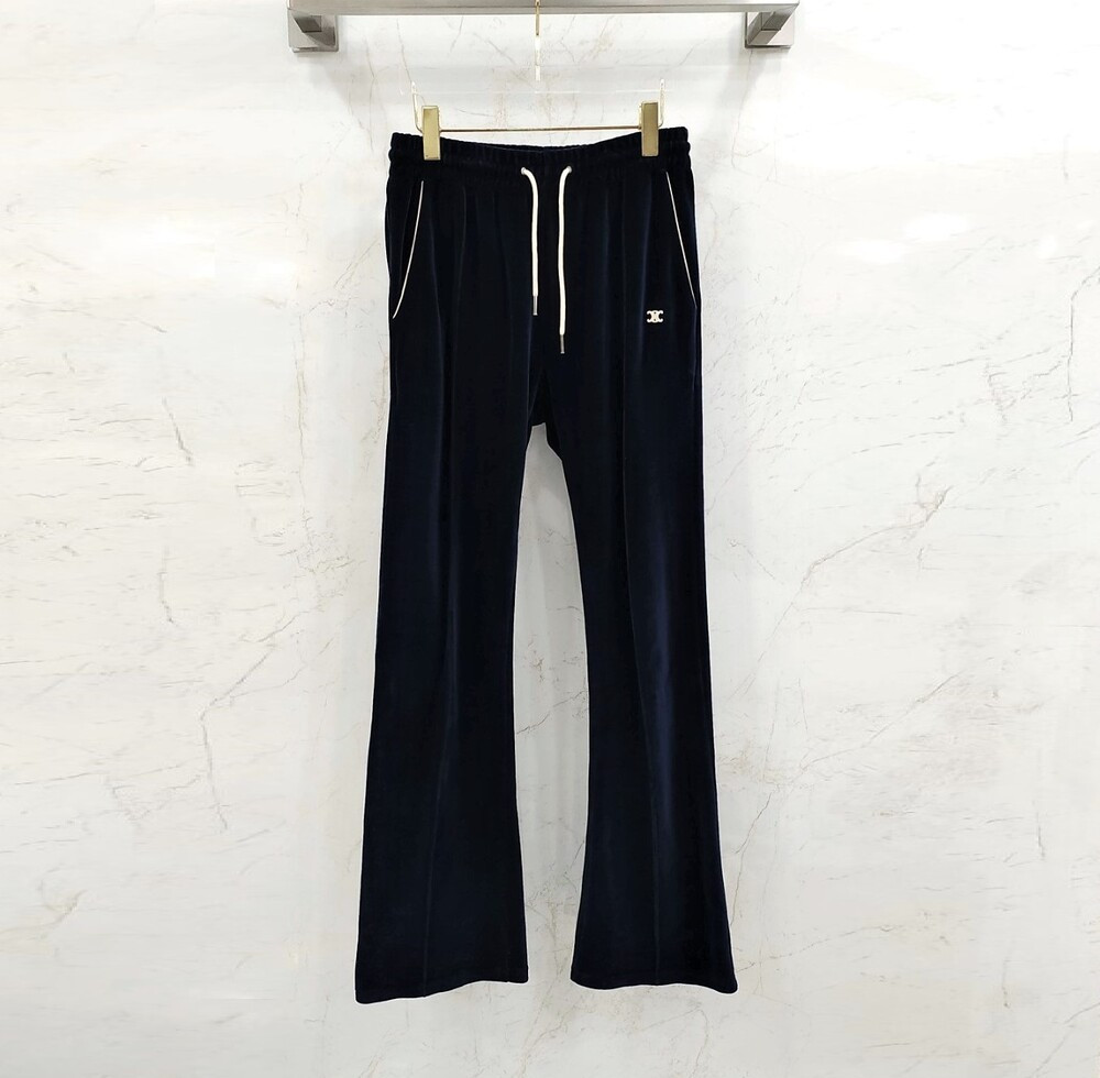 [럭스유] XS / 셀린느 벨벳 저지 트리옹프 플레이 트랙 팬츠 2Z020679I