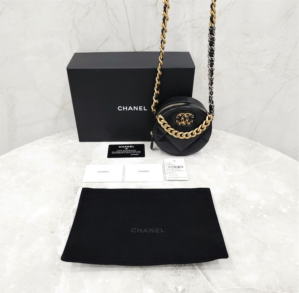 [럭스유] 샤넬 19 동그리 체인 미니 크로스백 30번대 AP0945