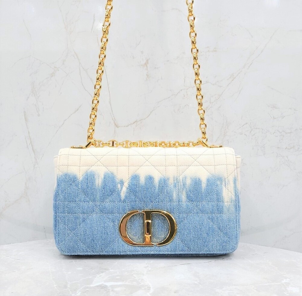 [럭스유] 디올 데님 카로 미디엄 체인 숄더백 M9242UJBI
