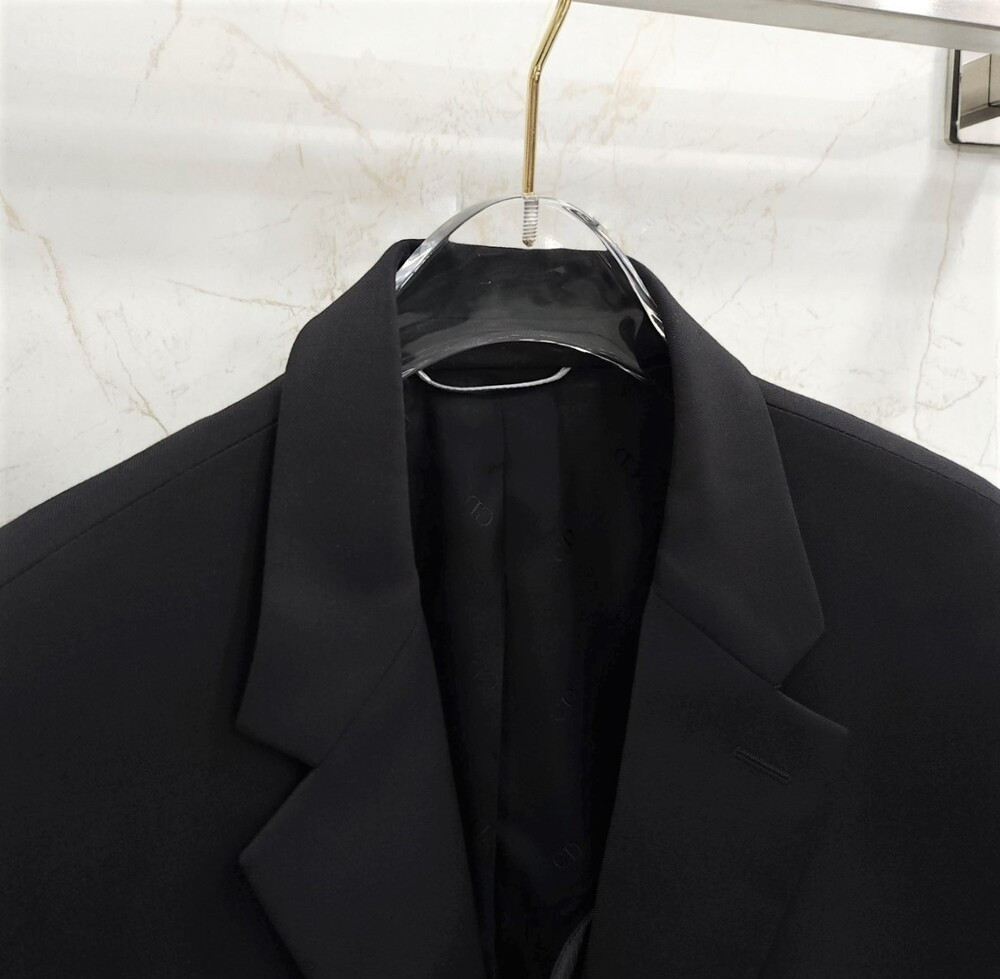 [럭스유] (새상품) 54 / 디올 블랙 버진 울 트윌 버튼 자켓 013C216A3226