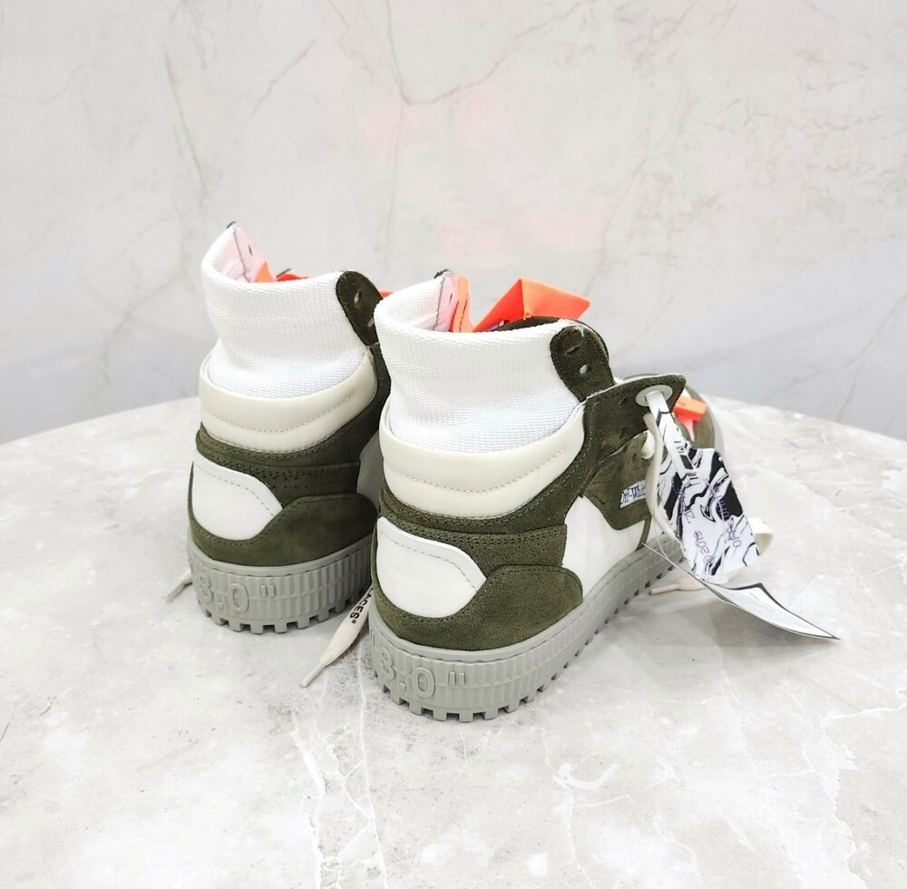 [럭스유] (새상품) 41 / 오프화이트 오프코트 3.0 하이탑 스니커즈 카키
