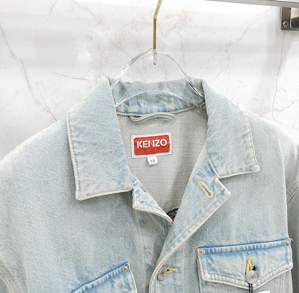 [럭스유] (새상품) XS / 겐조 X 니고 한정판 플라워 자수 데님 트러커 자켓