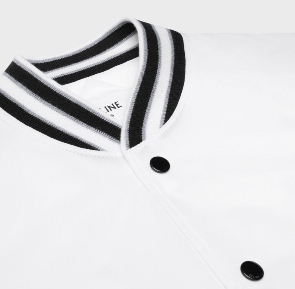 [럭스유] (새상품) 36 / 셀린느 로고 패치 크롭 바시티 봄버 자켓 2W803227R