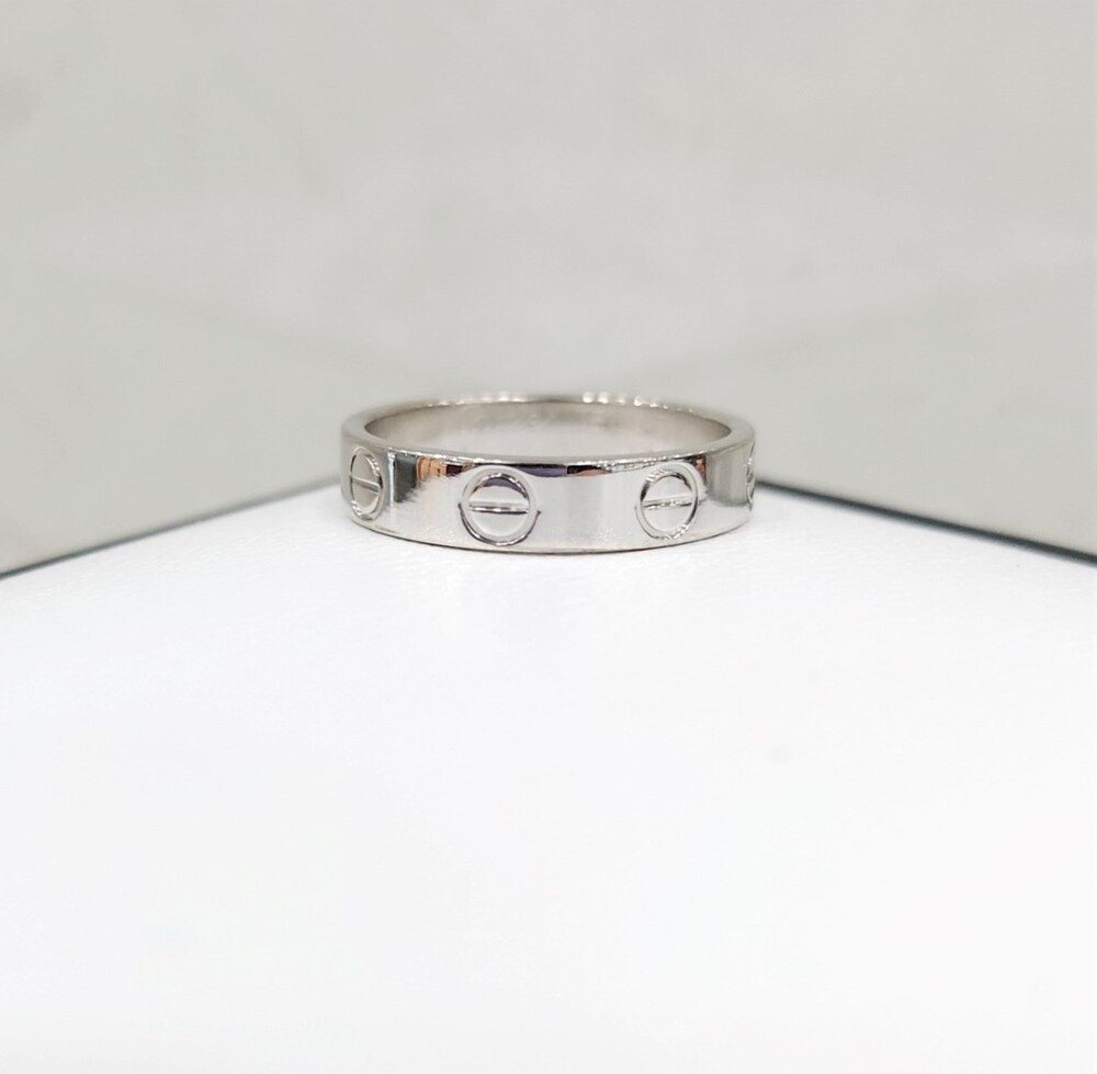 [럭스유] 까르띠에 화이트골드 러브 웨딩밴드 링 47호