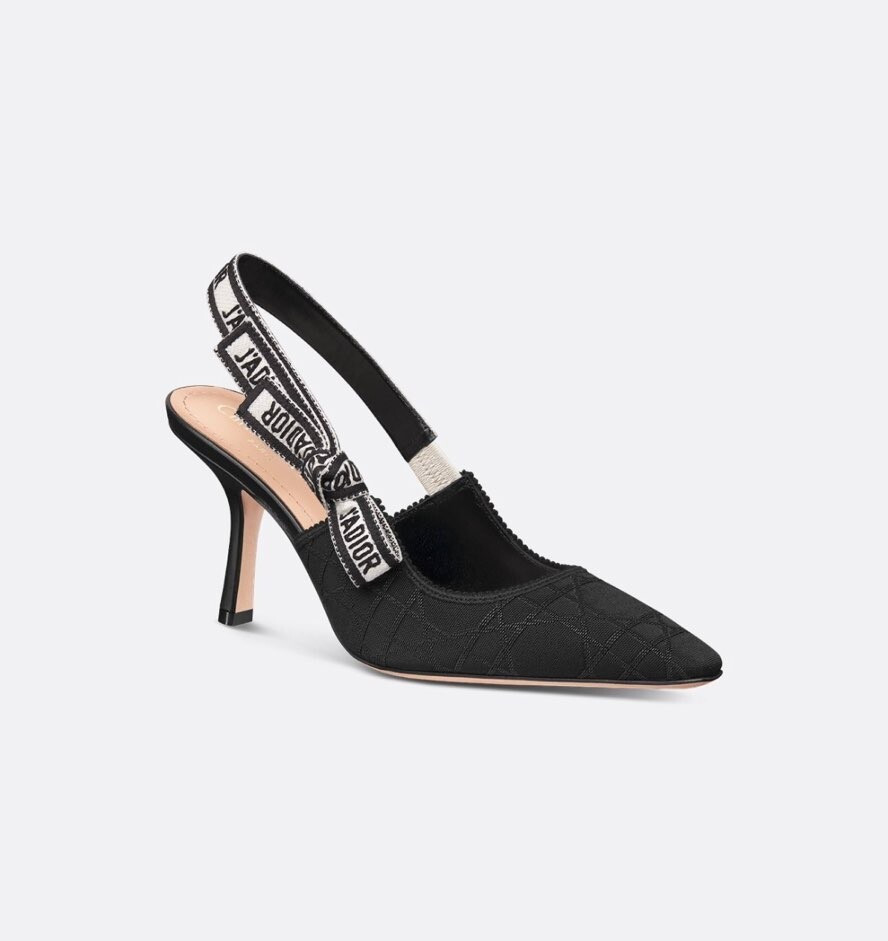 [럭스유] 36 / 디올 자디올 슬링백 펌프스 블랙 까나쥬 KCV373TCE